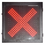 LED Trafiksignal 500 Enkel Dubbelfunktion Röd X / Grön Pil Nedåt
