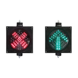 LED Trafiksignal Enkel Diameter 200 mm Dubbelfunktion Röd X / Grön Pil