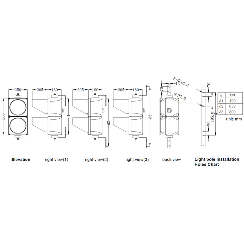 4 stycken LED Trafiksignal 200 Dubbel Röd X & Grön Pil – Led & Led