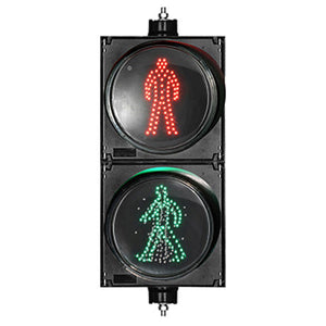 4 stycken LED Trafiksignal 200 Dubbel med Grön Dynamisk Figur