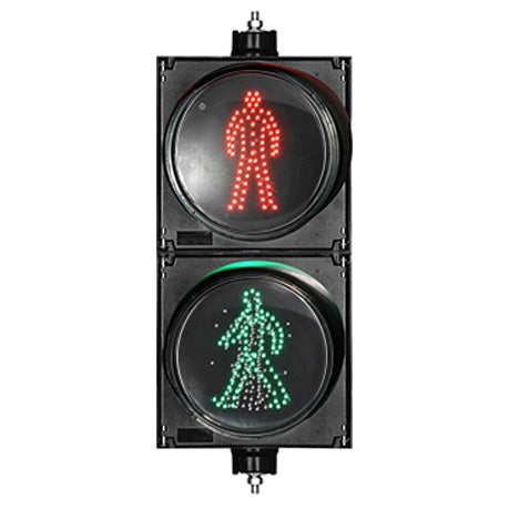2 stycken LED Trafiksignal 200 Dubbel med Grön Dynamisk Figur