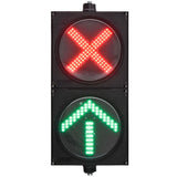 7 stycken LED Trafiksignal 300 Dubbel Röd X & Grön Pil